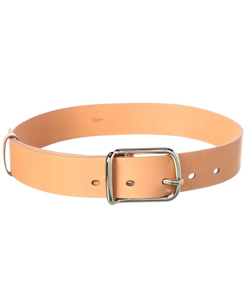 Chloé Leather Belt Women's Tan L