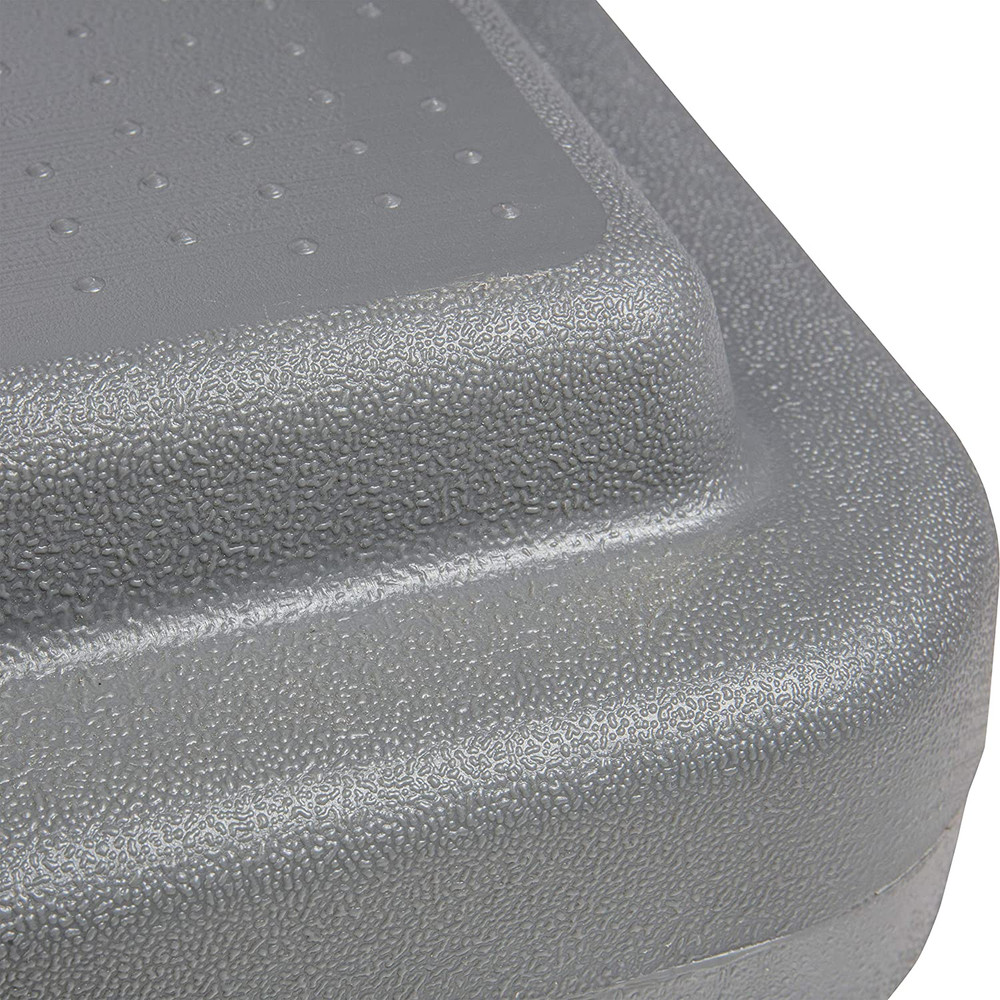 The Step (Made in USA) 4 Inch Stackable Aerobic Exercise Platform (Grey) with No