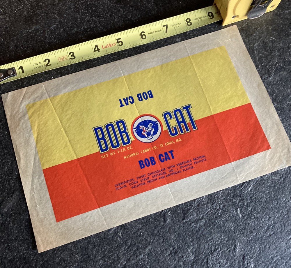 Vintage Candy Bar Wrapper Big Cat St Louis MO.