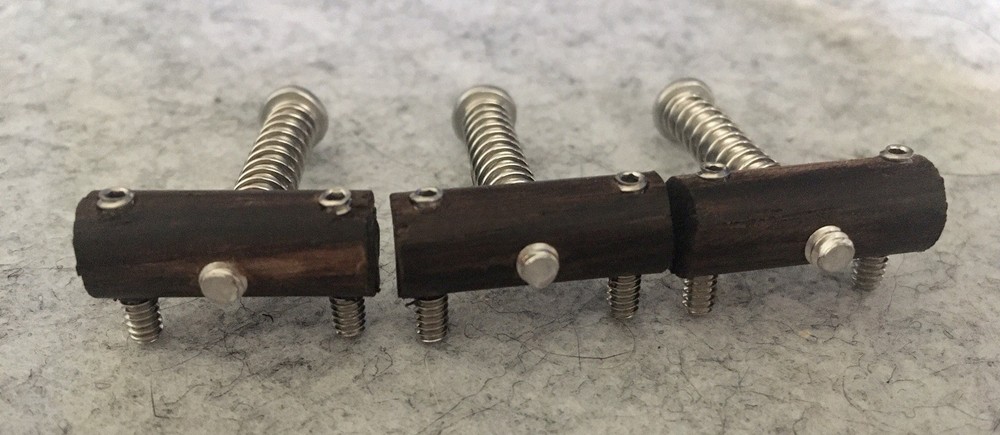 Solid Ebony Wood Saddles Set Fits Telecaster Vintage Bridge