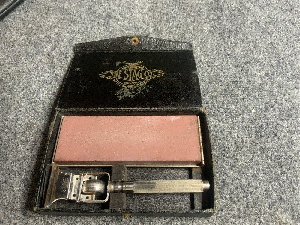 Vintage Stag Co. Safety Razor Sharpener UNIQUE RARE SET