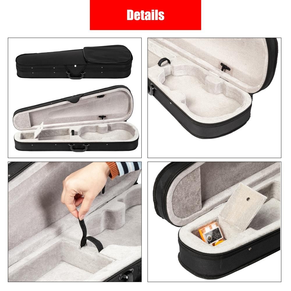 Glarry 4/4 Violin w/ Hard Case+Bow+Rosin+Shoulder Rest+Tuner