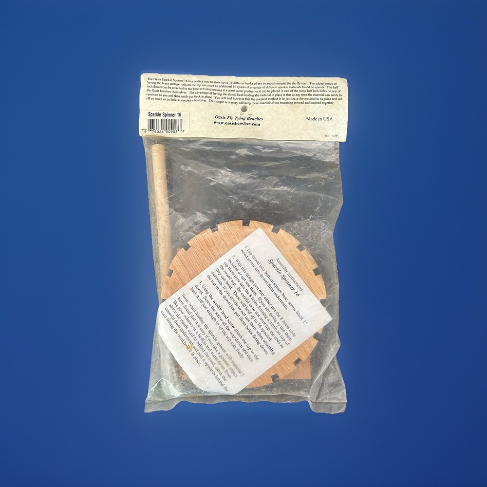 Oasis Fly Tying Benches Sparkle Spinner 16 New