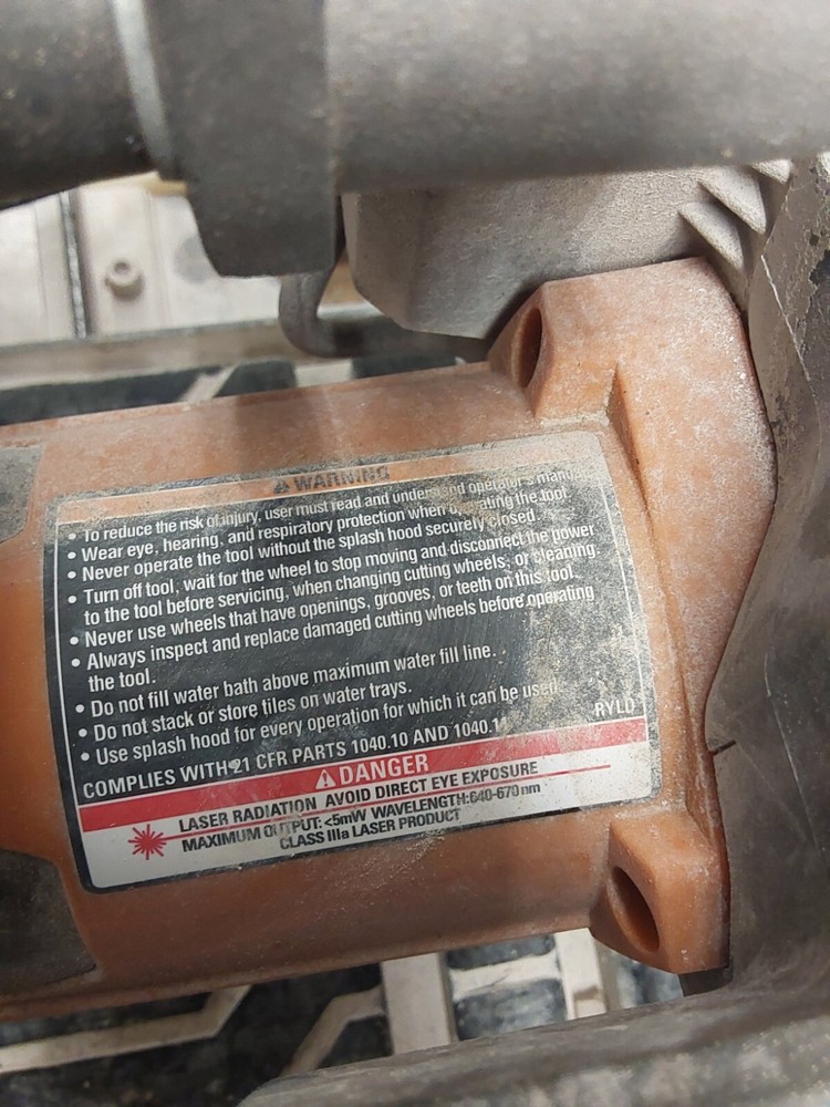 Ridgid Tools R4050, Wet Tile Saw