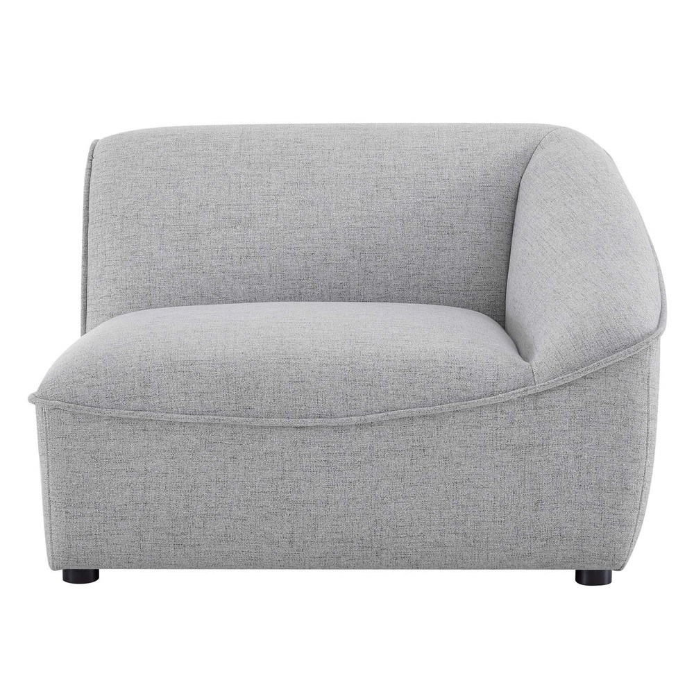 Modway Comprise Right-Arm Sectional Sofa Chair in Light Gray