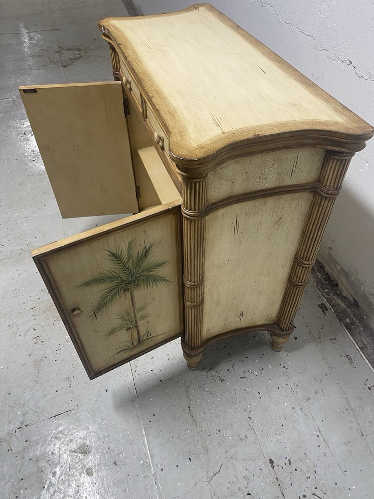 Hollywood Regency Palm Tree Style Cabinet