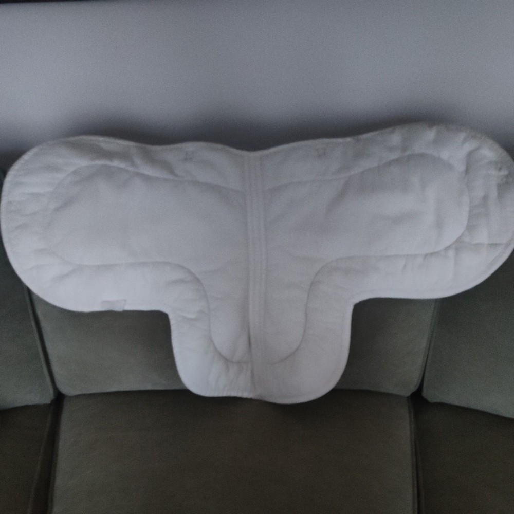 STUBBEN White shaped saddle pad cotton English