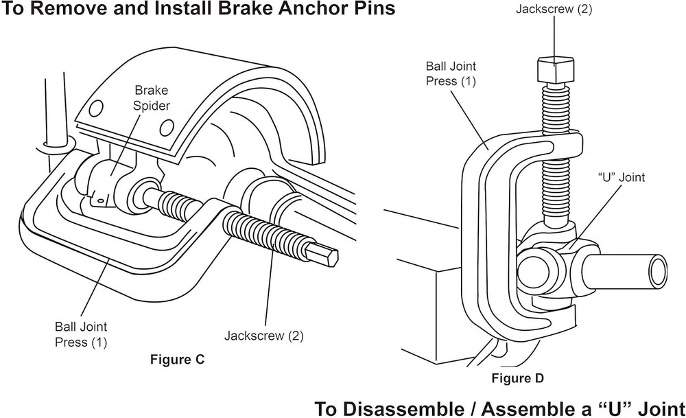Front End Service Tool Kit Bundle Ball Joint Press U-Joint Removal Installer Set