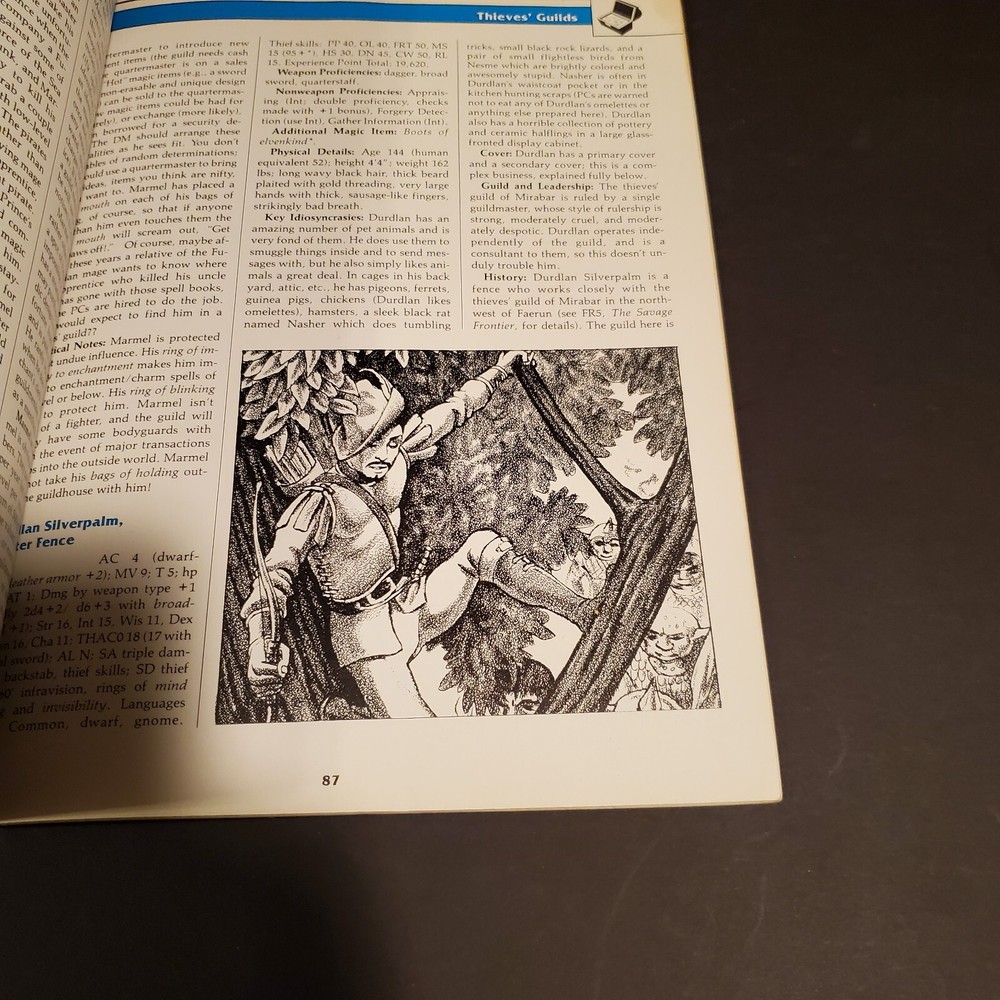 Advanced Dungeons & Dragons: Thief's Rules Supplement ☆ TSR ☆ D&D ☆ Authentic ☆