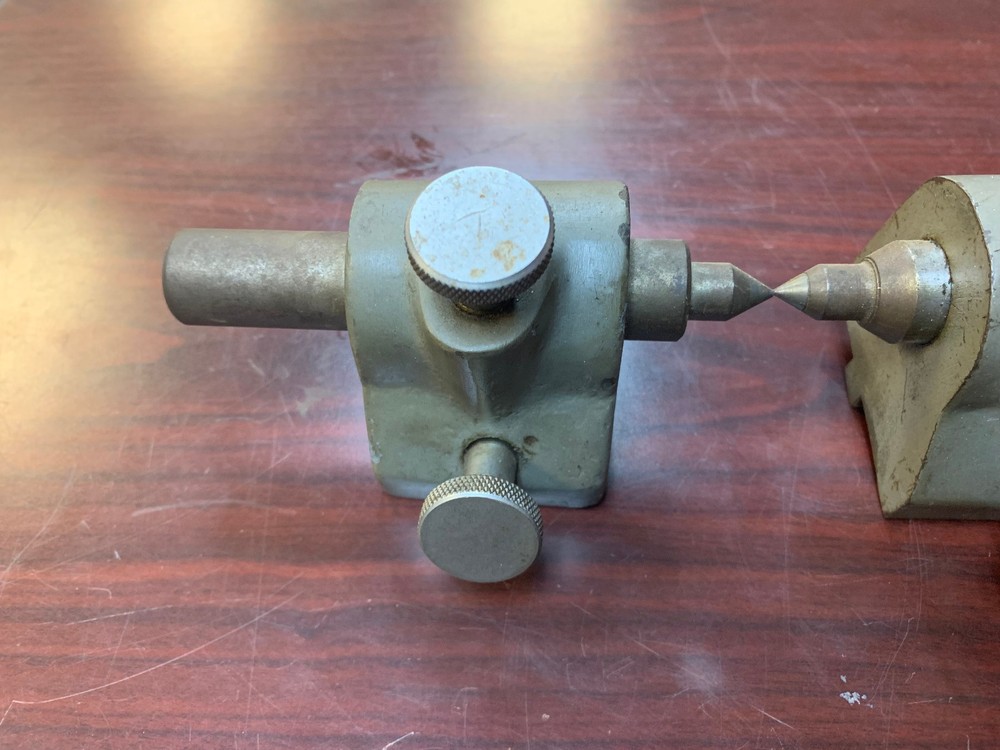 3.25" swing centers , one pair / set for optical comparator part staging