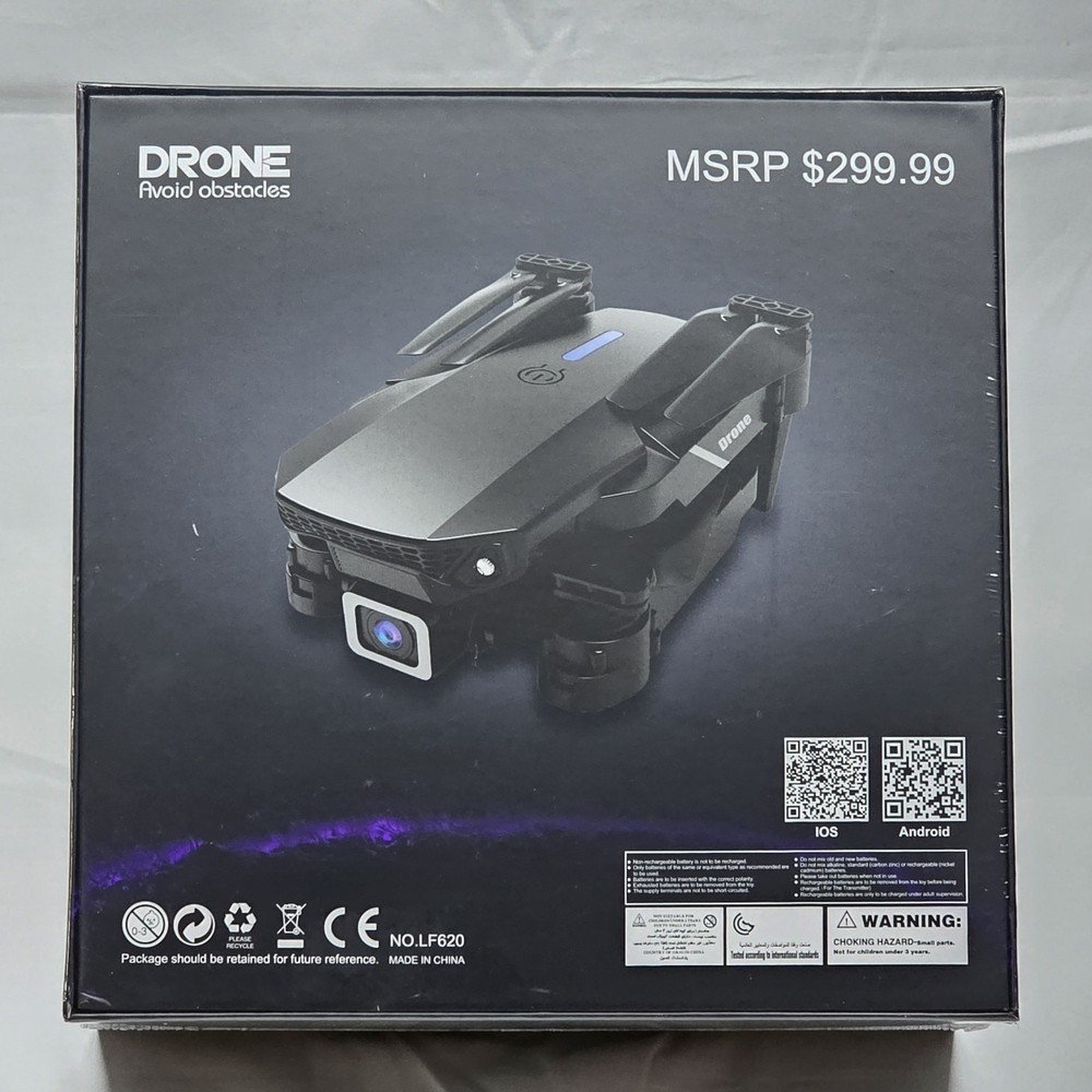 YOMI LF620 Foldable Drone 4K HD Camera WiFi FPV Obstacle Avoidance Black New