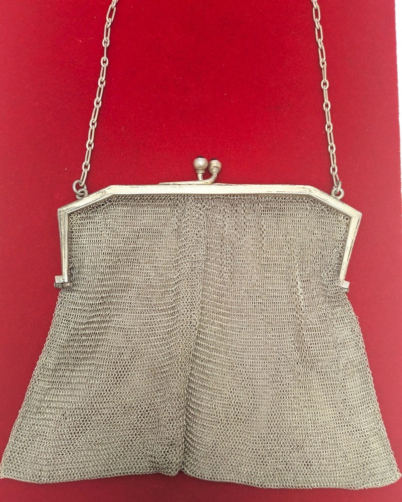 Sterling Silver Mesh Purse, 5" by 5"
