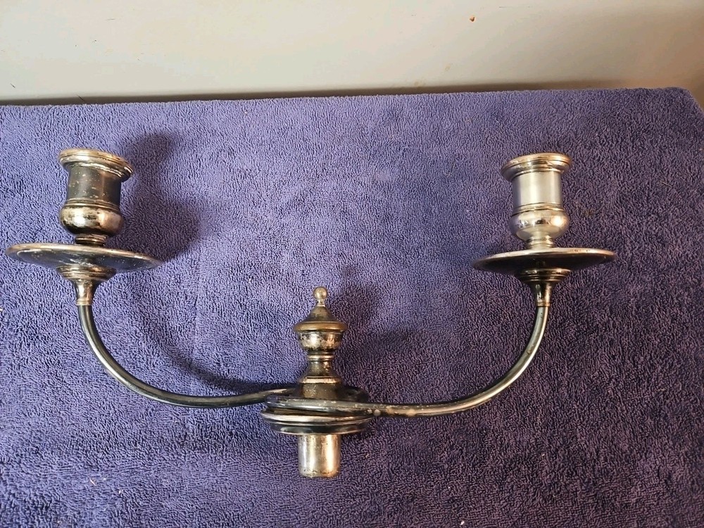 Antique Old Sheffield Silver Plate Candelabra Top