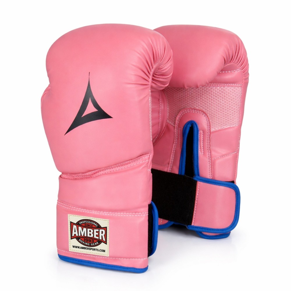 Amber Classic Pro Style Training Gloves, Hook & Loop Closure, Secure Fit