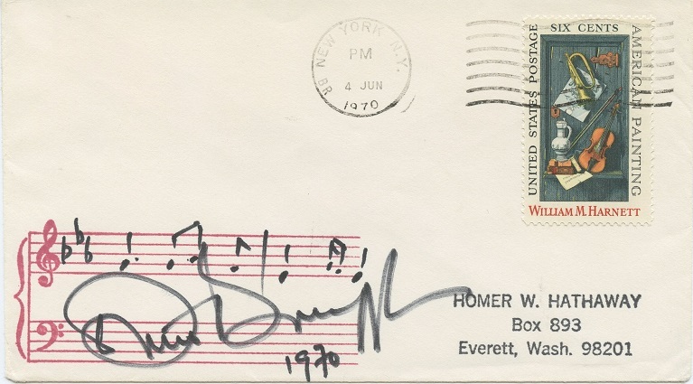 Composer RICHARD BONYNGE Autographed Cover