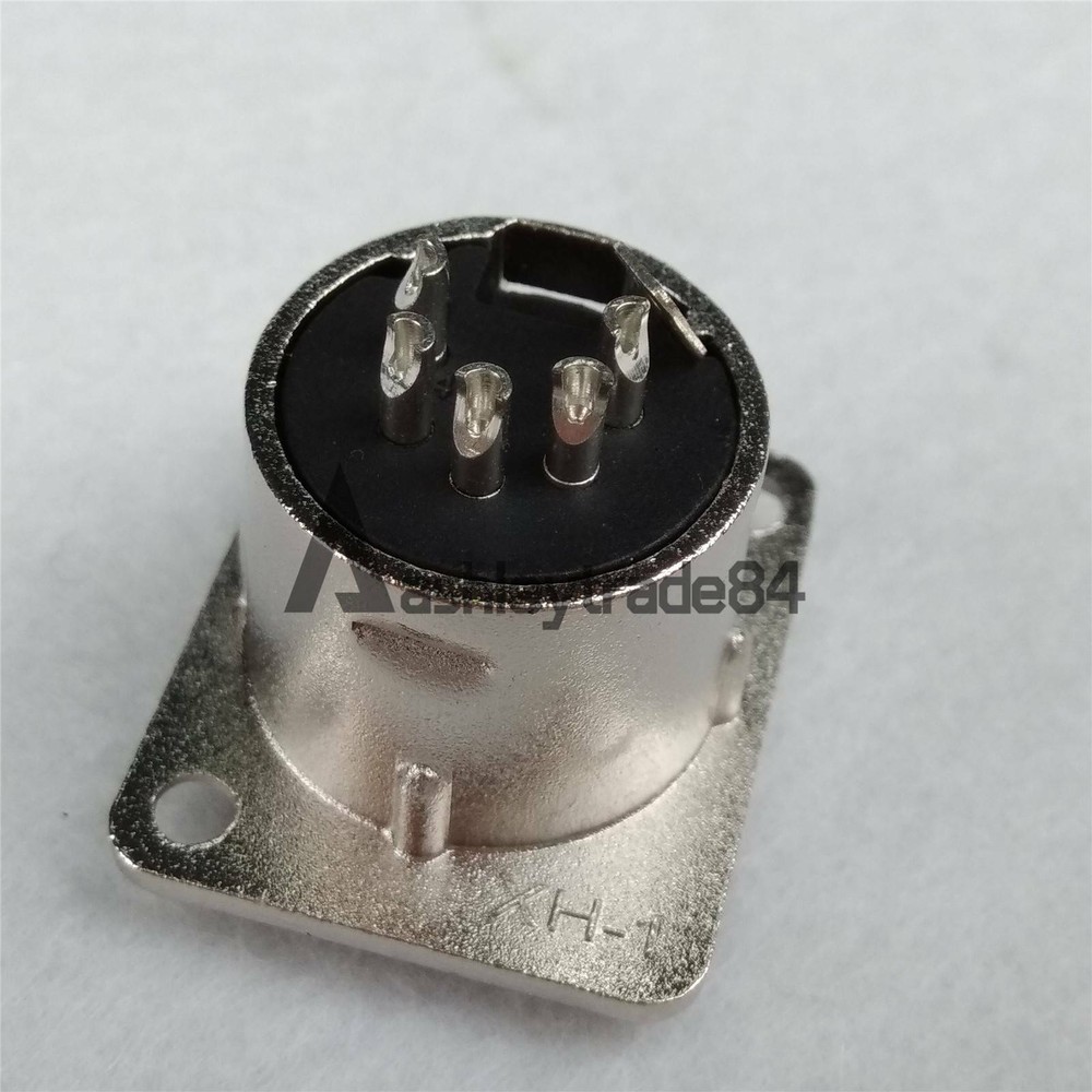 XLR 1PCS 5-Pin Male Chassis Panel Socket Speaker Audio Connector
