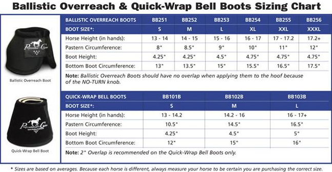 Professional Choice Quick Wrap Bell Boot Size Small