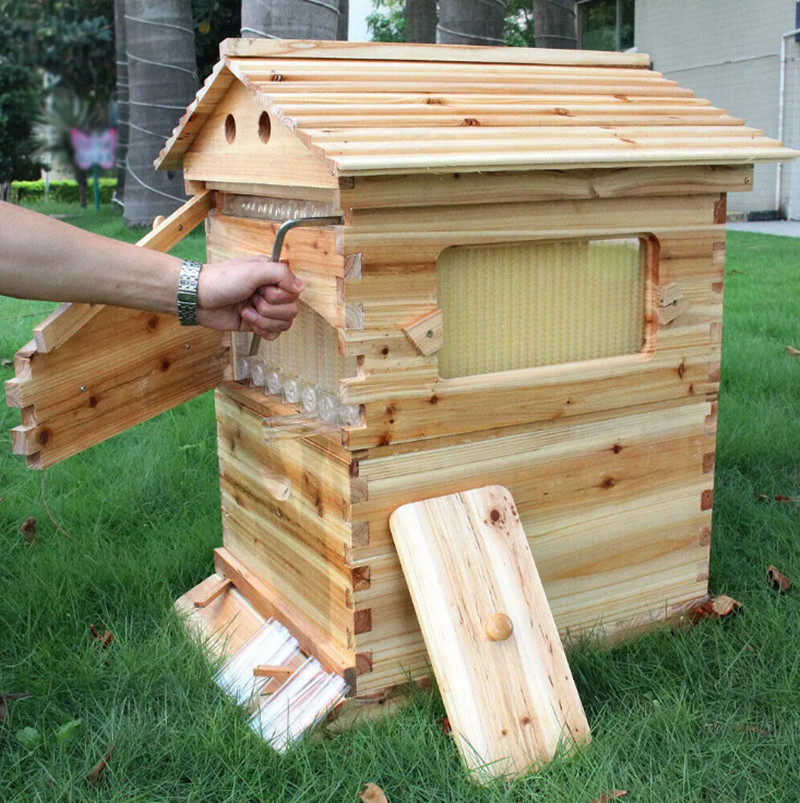 7 Auto Reap Bee Hive Beehive Starter Kit Beekeeping Frames Wooden Bee Boxes