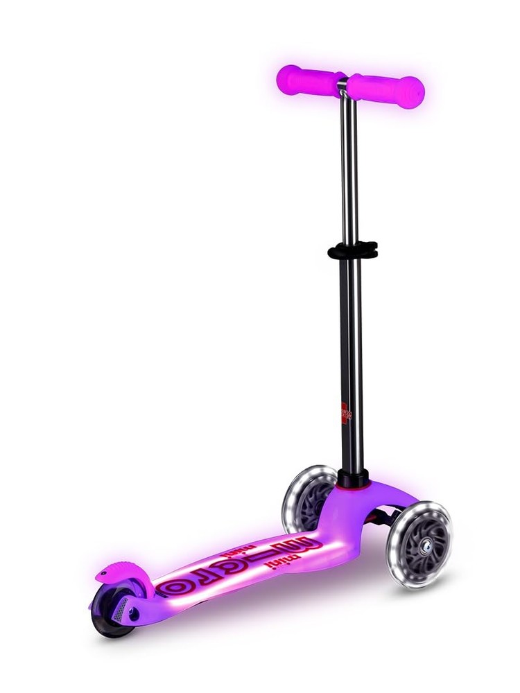 Micro Kickboard | Mini Deluxe Glow Plus LED Scooter | Adjustable Handlebar | ...
