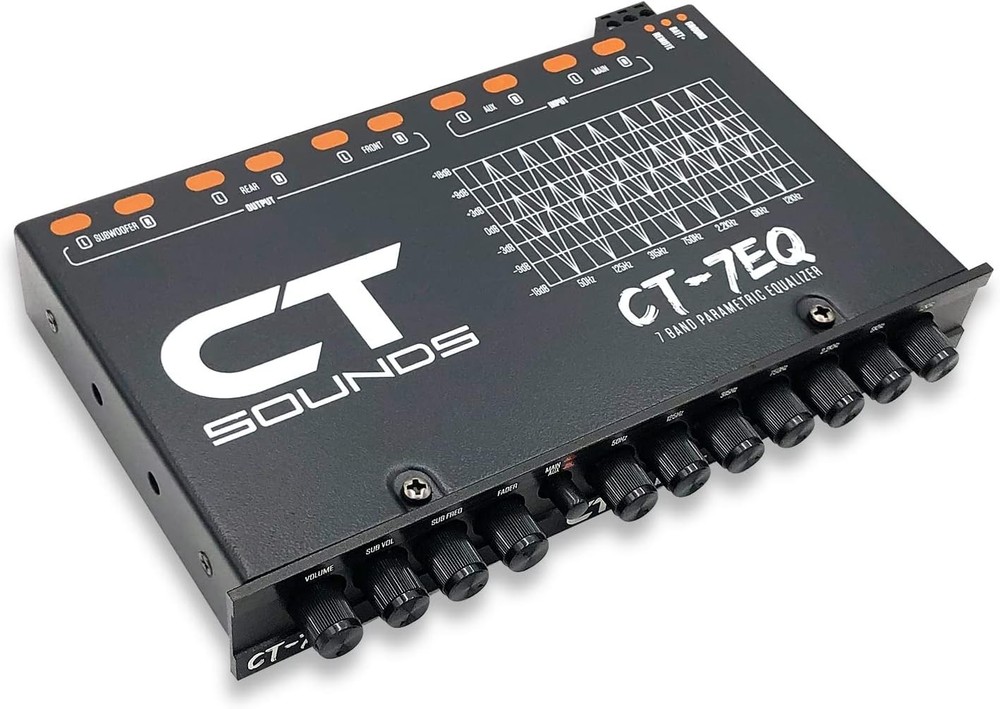 High-Performance 7-Band Car Audio Equalizer - Customizable Sound Adjustment