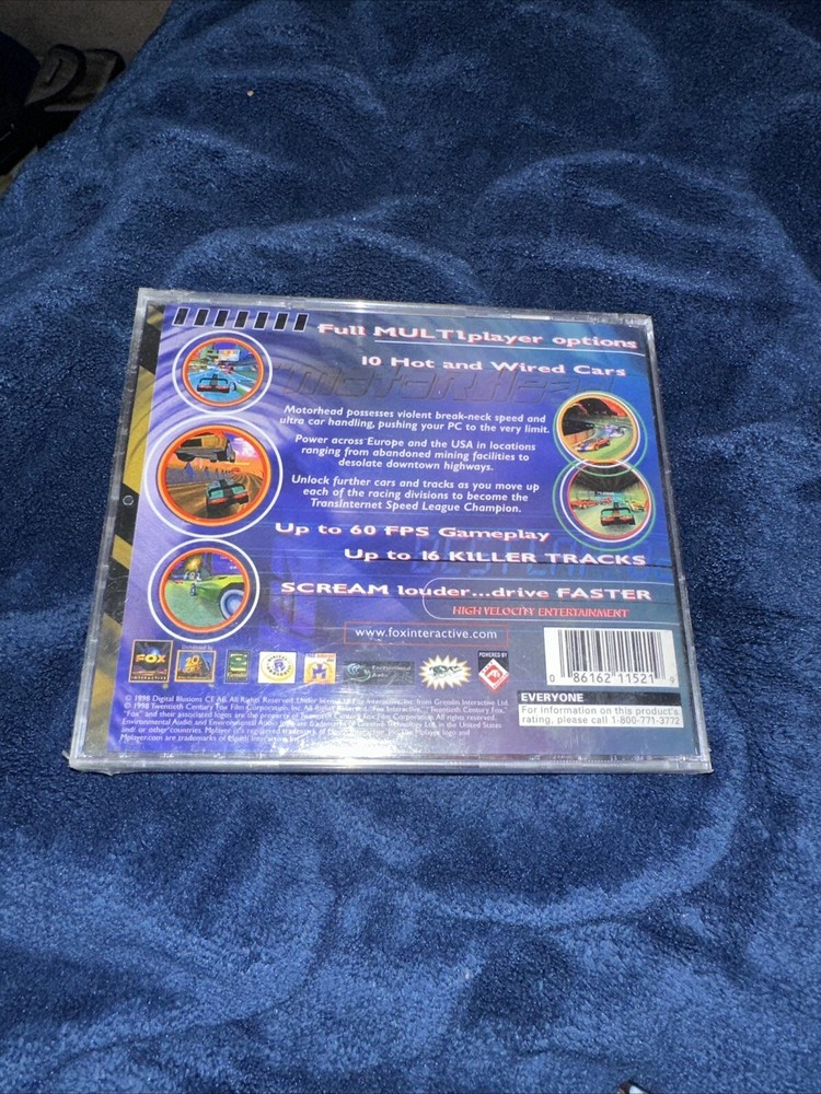 Motorhead CD Rom PC Game Multiplayer- NEW Sealed Windows 95/98 Fox Interactive