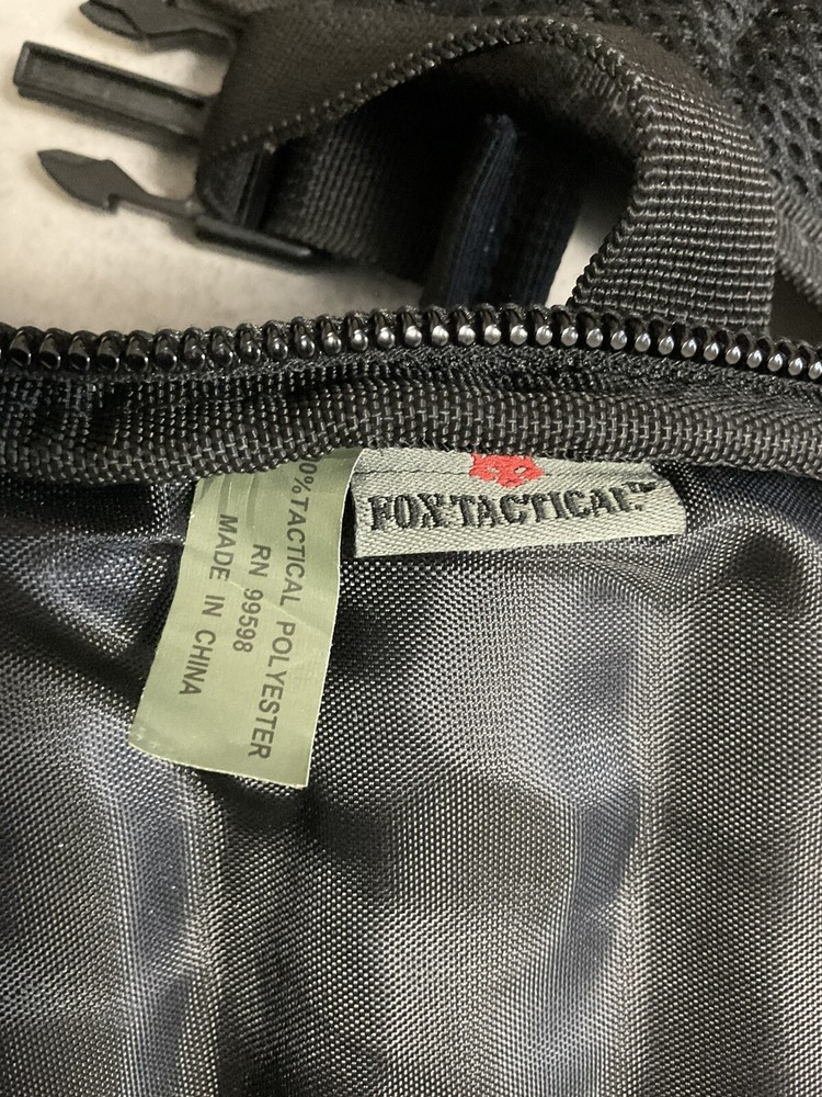 Fox Tactical Backpack Black Multi Compartments Hiking Outdoors - See Notes