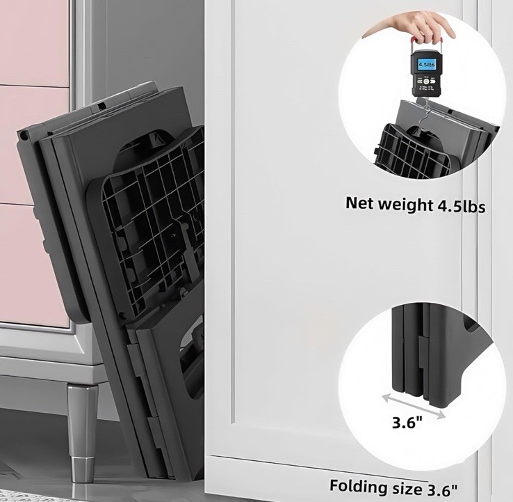 2 Step Stool Foldable, Non-Slip Steps, Folding Step stool for Adults & Kids, ...