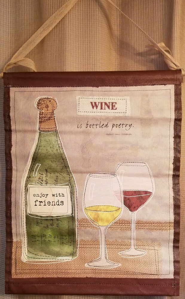 Wine Enjoy With Friends Wall Hanging