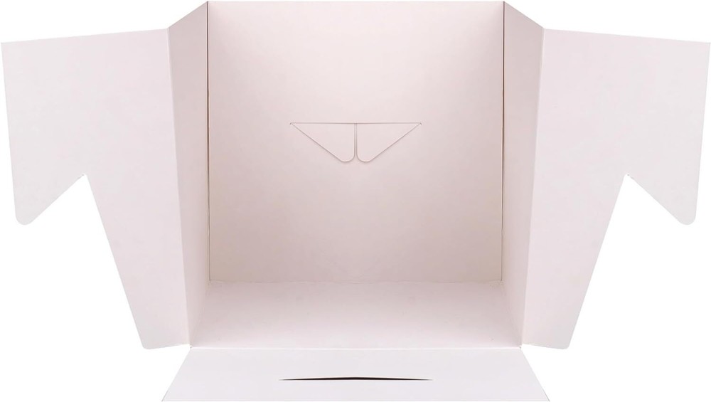 Cakebon Cake Boxes with Drums (White, 10 inch) 1/2" Thick 6-pack