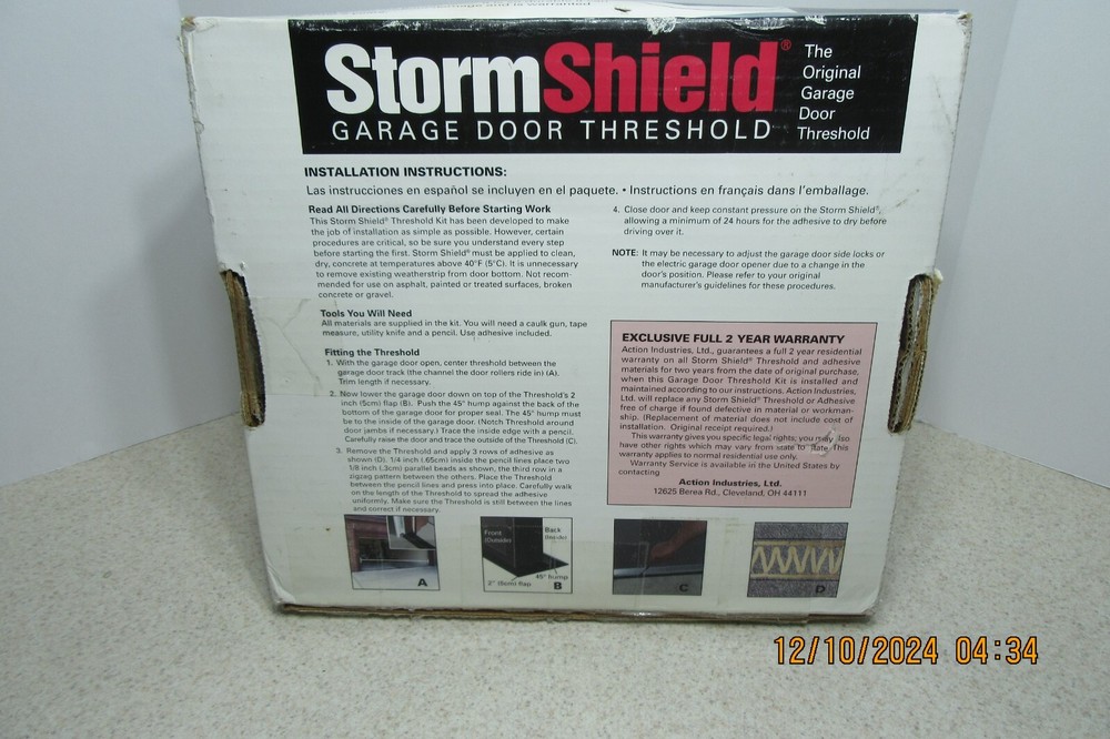 Storm Shield Garage Door Threshold 10'