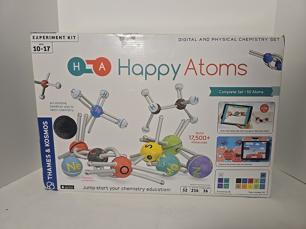 Happy Atoms Stem Chemistry Kit Complete Set 256 Projects Thames & Kosmos