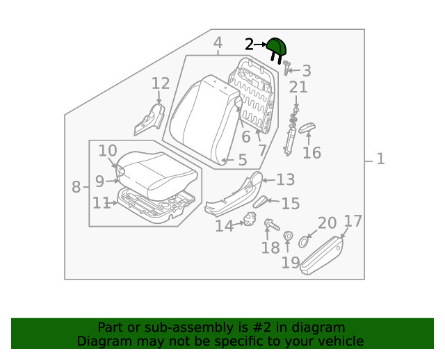 Genuine GM Headrest 96890157