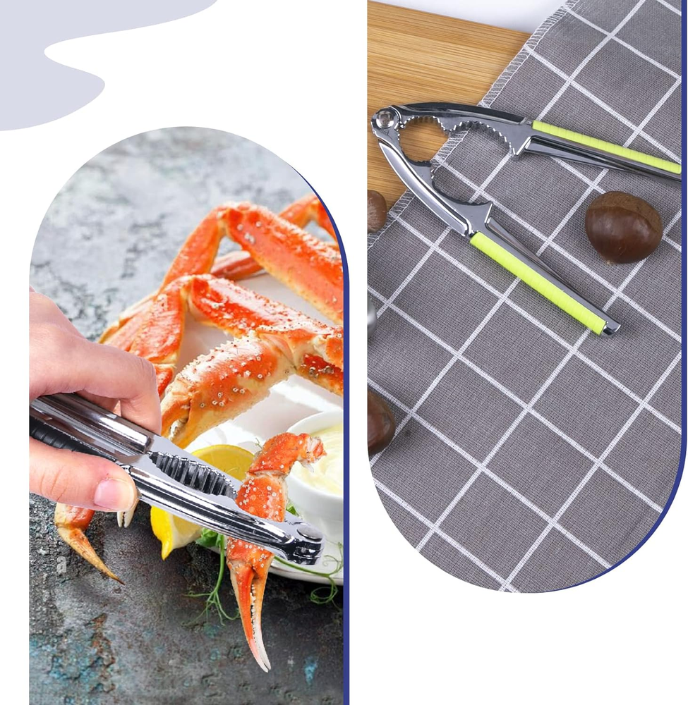 Heavy Duty Nut Cracker & Seafood Tool with Non-Slip Handle