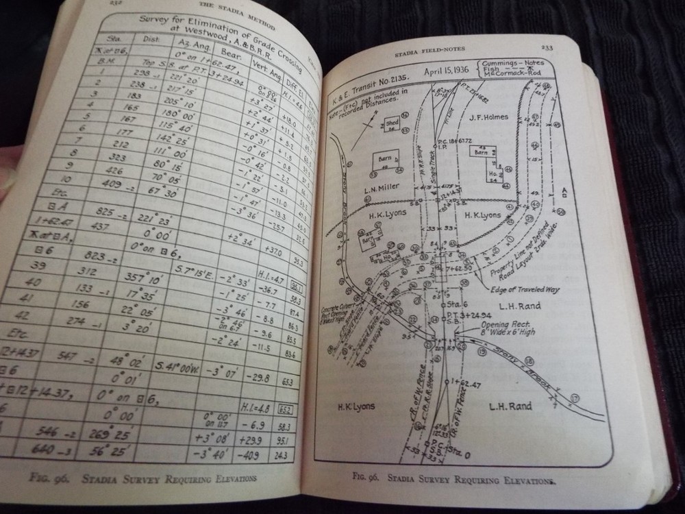 1945 Principles & Practice Elementary Surveying Vol I Breed & Hosmer Fold Outs