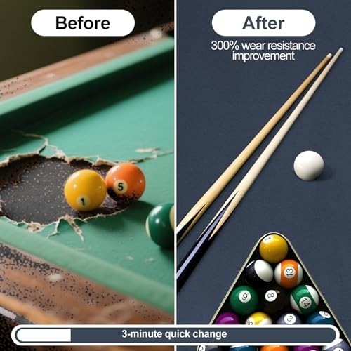 8ft Pool Table Felt Replacement Kit - Billiard Cloth, Gloves, Strips & Tools