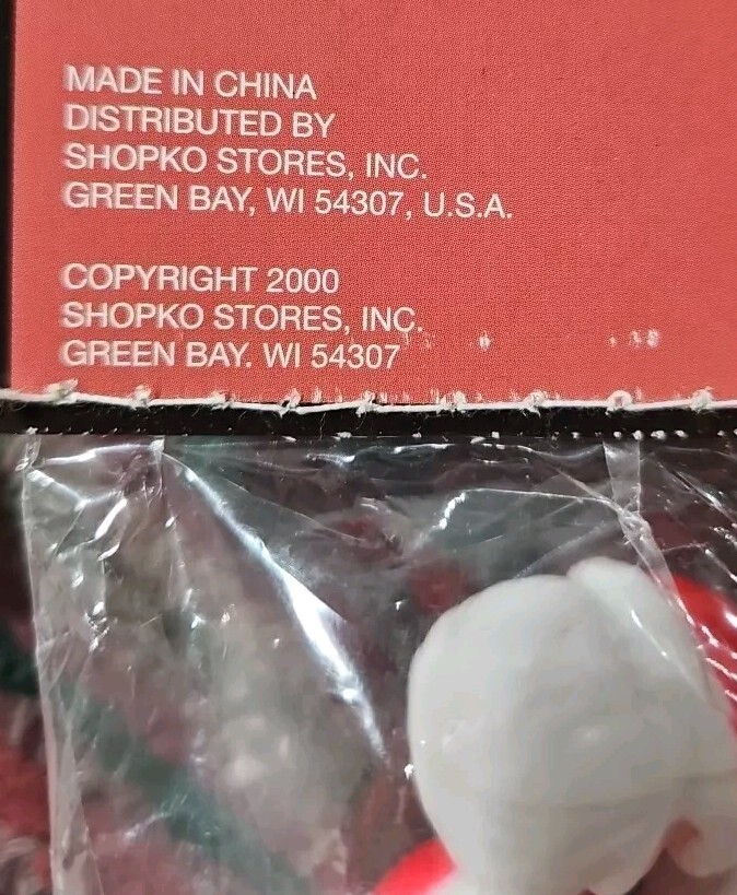Vintage Plastic Blow Mold 30 Count Mini Santa String Light Covers 2 Packs New