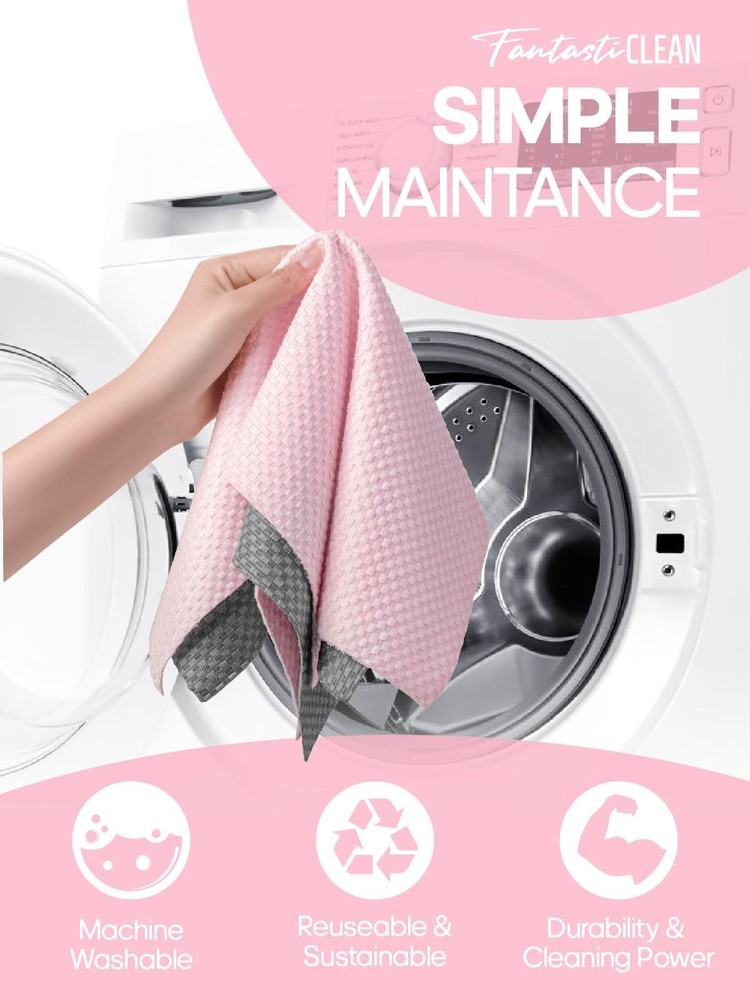 Large Microfiber Cleaning Cloth Roll - 18'' by 12'', 36 Sheets, Thick, Super ...