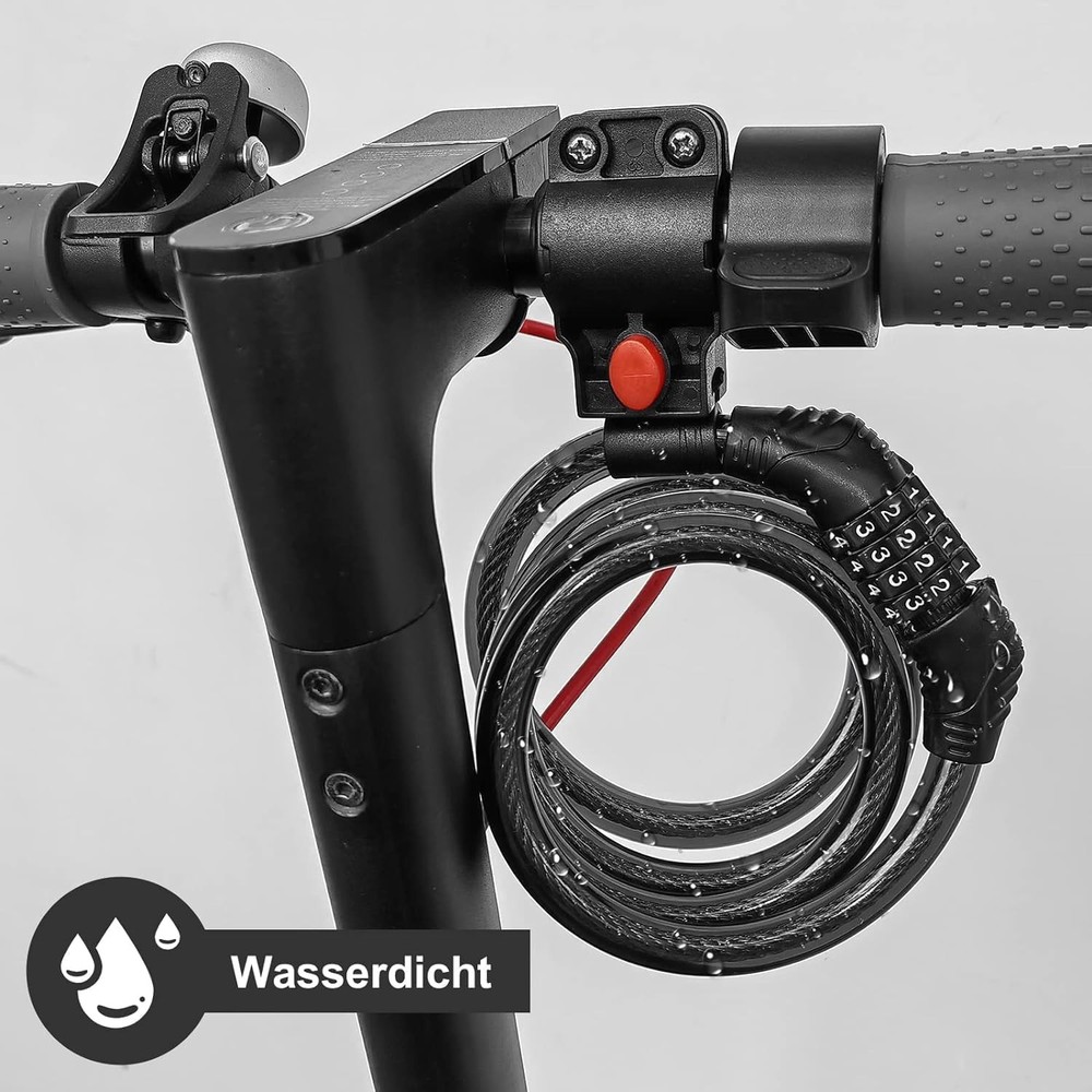 FXINRUIA E Scooter Lock Cable Locks Electric Bike light-black