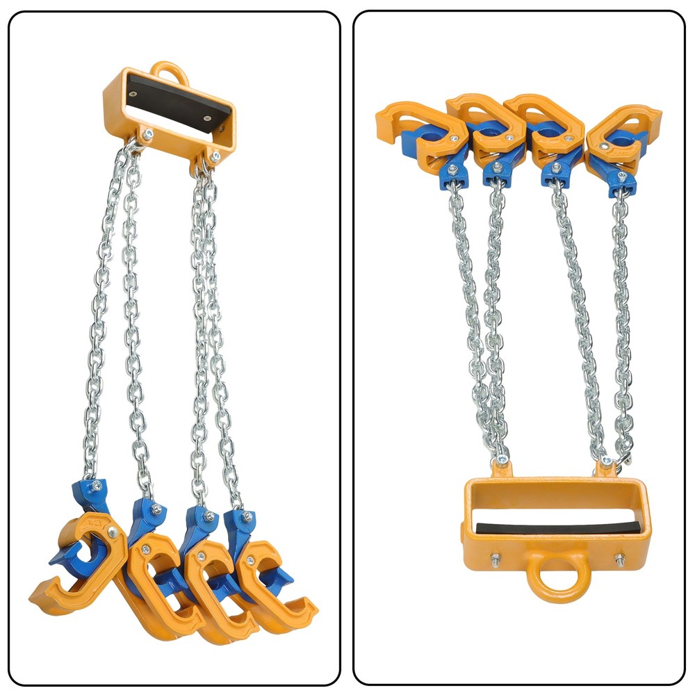 2 Ton/4400 lbs Loading Capacity Chain Drum Lifter 4 Hooks for 55 Gallon Drums