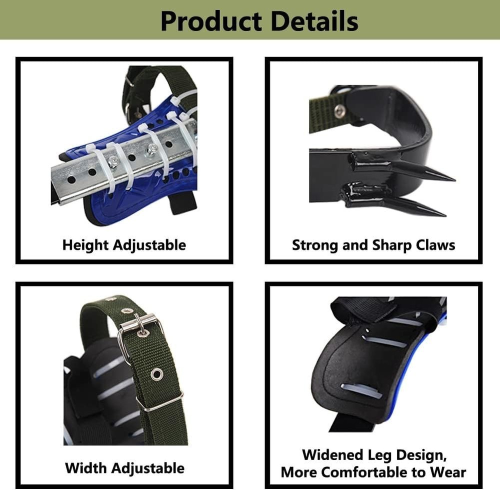 Stainless Steel Tree Climbing Spikes Set