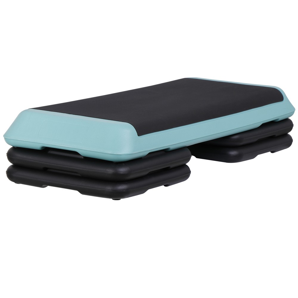 43" Adjustable Aerobic Step Platform Exercise Workout Stepper W/Riser Green
