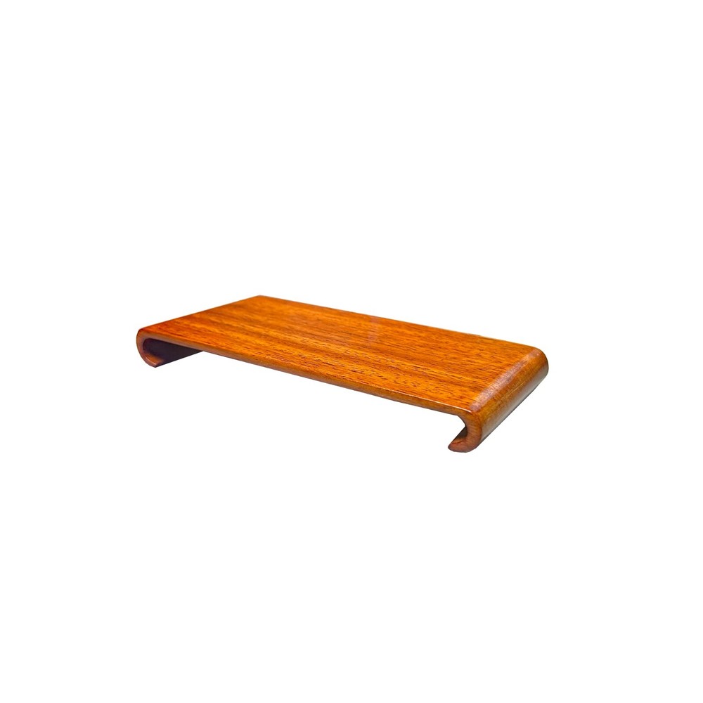 6.25" Light Brown Wood Scroll Leg Rectangular Display Stand Riser Easel ws4055C