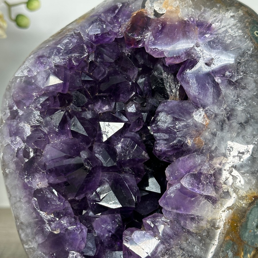 Amethyst Geode with Green Jasper Shell. MWS2211