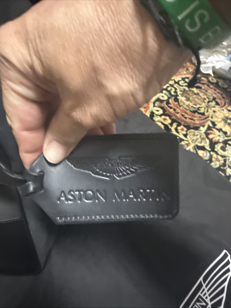 Aston Martin Black Leather Holdall - Large
