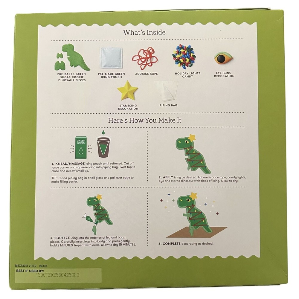 Target Favorite Day Tree Rex Sugar Cookie Kit Ready to Build Gingerbread