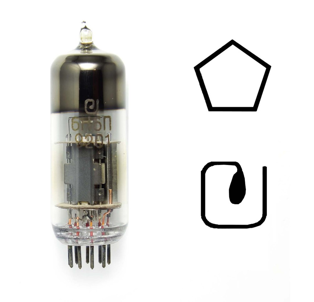 2pcs 6N6P ECC99 ~ E182CC Double Triode Tubes Gold Grid USSR NOS