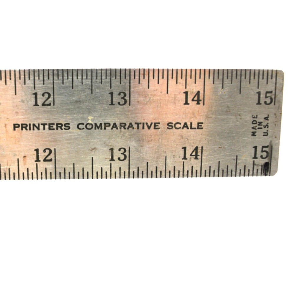 GAEBEL 602 Printers Comparative Scale Ruler 15 inch USA