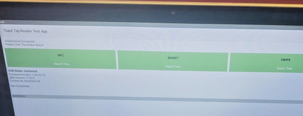 Toast Flex Touch Screen POS Data Processing System TT200 w/ Card Reader 0641