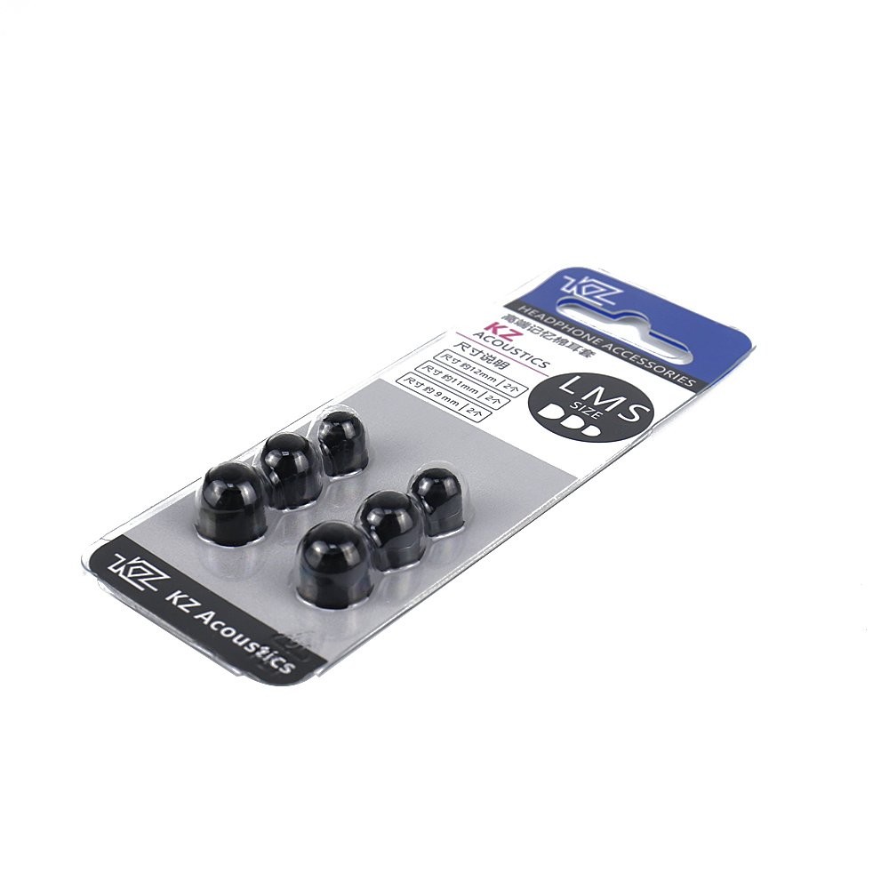 KZ 3 Paris L M S Size Replacement Foam Eartips Earbuds Memory Black