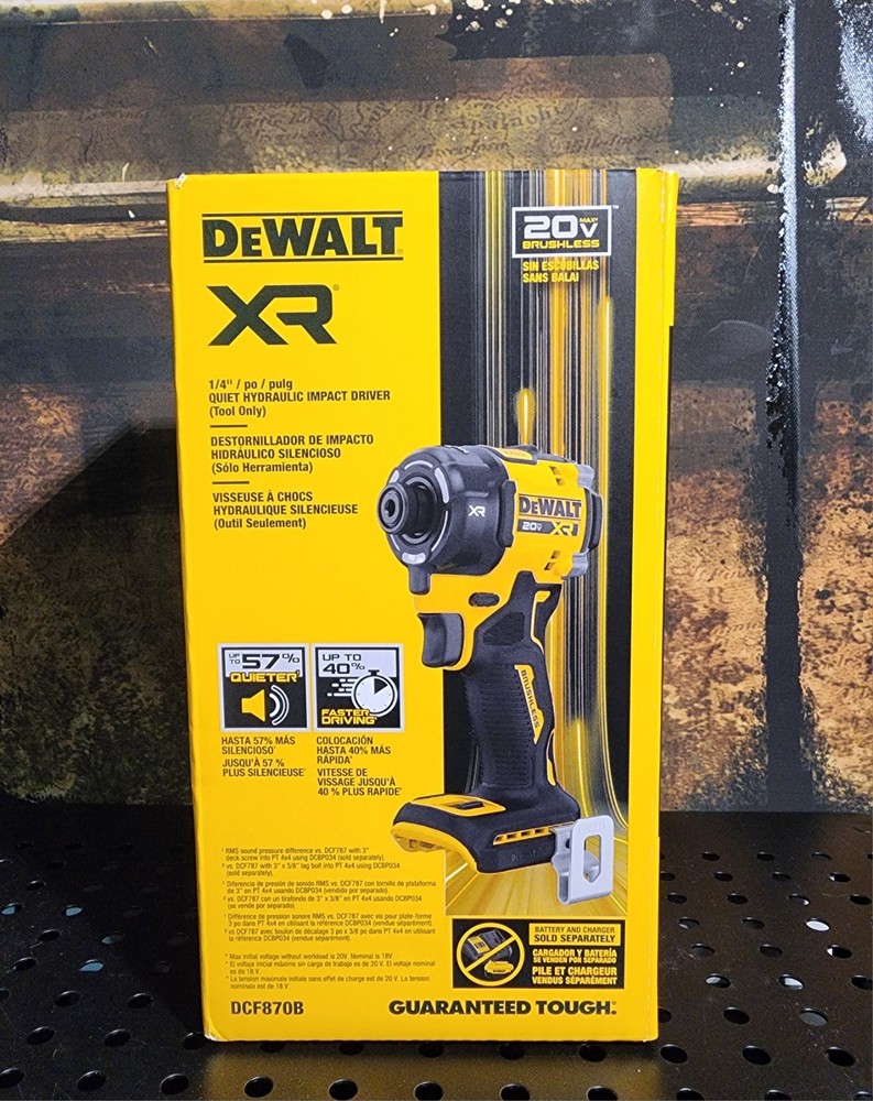 Dewalt XR Quiet Hydraulic 1/4" Impact Driver DCF870B